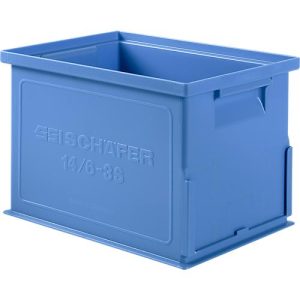 Stapelkasten Serie 14/6-3 S, aus Polypropylen, mit Griffmulde, Inhalt 9,3 L, blau Stapelkasten Serie 14/6-3 S, aus Polypropylen, mit Griffmulde, Inhalt 9,3 L, blau