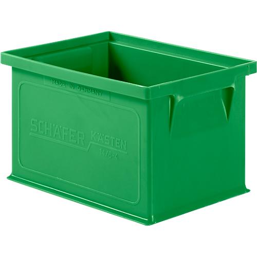 Stapelkasten Serie 14/6-4, aus Polypropylen, mit Griffmulde, Inhalt 2,5 L, grün