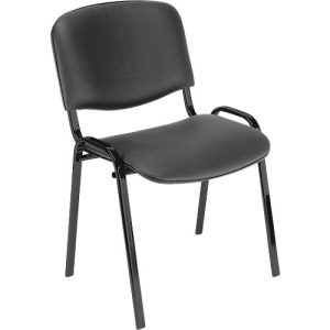 Stapelstuhl ISO Basic, Kunstleder, Gestell schwarz Stapelstuhl ISO Basic, Kunstleder, Gestell schwarz