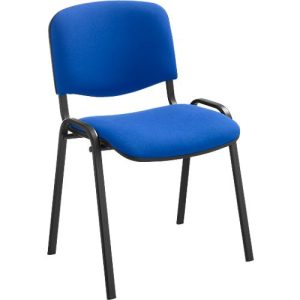 Stapelstuhl ISO Basic, ohne Armlehnen, 4-Fußgestell, Stoffbezug, stapelbar bis 12 Stück, B 545 x T 560 x H 820 mm, Bezug blau, Gestell schwarz Stapelstuhl ISO Basic, ohne Armlehnen, 4-Fußgestell, Stoffbezug, stapelbar bis 12 Stück, B 545 x T 560 x H 820 mm, Bezug blau, Gestell schwarz