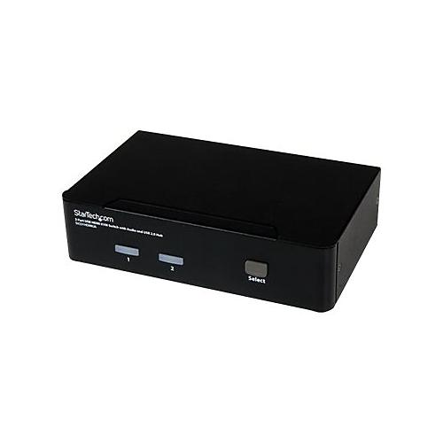 StarTech.com 2 Port USB HDMI KVM Switch / Umschalter mit Audio und USB 2.0 Hub - KVM-/Audio-/USB-Switch - 2 Anschlüsse