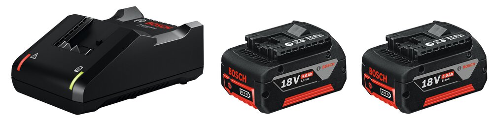 BOSCH 18V Doppel-Starterset 2 x 4,0 Ah