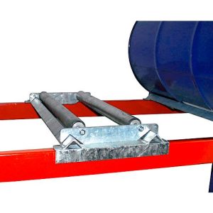Steckbare Rollenauflage für Bauer Fassregale Typ Serie 3000, Stahl, für 1 x 200 l Fass Steckbare Rollenauflage für Bauer Fassregale Typ Serie 3000, Stahl, für 1 x 200 l Fass