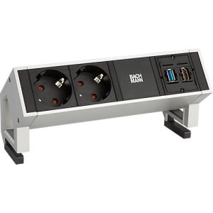 Steckdosenleiste DESK 2, 2x Schuko, 1x HDMI 2.0, 1x USB 3.0, Gerätezuleitung 3 m, inkl. Haltewinkeln, B 197 x T 70 x H 90 mm Steckdosenleiste DESK 2, 2x Schuko, 1x HDMI 2.0, 1x USB 3.0, Gerätezuleitung 3 m, inkl. Haltewinkeln, B 197 x T 70 x H 90 mm