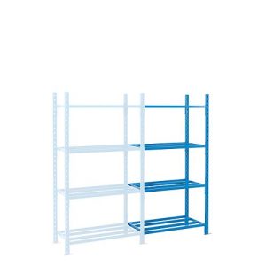 Steckregal-Anbaufeld, m. 4 Rohrgitterböden, B 1260 x T 500 x H 2000 mm Steckregal-Anbaufeld, m. 4 Rohrgitterböden, B 1260 x T 500 x H 2000 mm