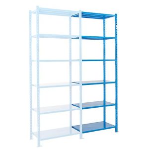 Steckregal-Anbaufeld, m. 6 Stahlblechböden, B 1260 x T 500 x H 3000 mm Steckregal-Anbaufeld, m. 6 Stahlblechböden, B 1260 x T 500 x H 3000 mm