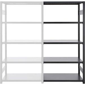Steckregal ORDO Business, Anbauregal, modular, 5 Fachböden, Fachlast 140 kg, Feldlast 1200 kg, B 1010 x T 435 x H 2000 mm, Stahl, schwarz Steckregal ORDO Business, Anbauregal, modular, 5 Fachböden, Fachlast 140 kg, Feldlast 1200 kg, B 1010 x T 435 x H 2000 mm, Stahl, schwarz