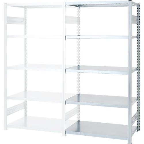 Steckregal ORDO Industry, Anbauregal, modular, 5 Fachböden, Fachlast 130 kg, Feldlast 1000 kg, B 760 x T 635 x H 2500 mm, Stahl verzinkt