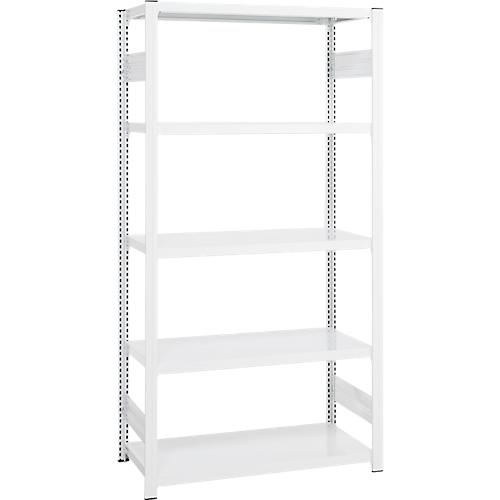 Steckregal ORDO Professional, Grundregal, modular, 5 Fachböden, Fachlast 140 kg, Feldlast 1200 kg, B 1060 x T 535 x H 2000 mm, Stahl, verkehrsweiß RAL 9016