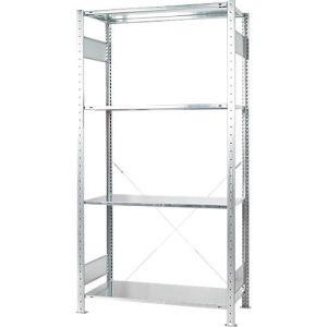Steckregal Schulte green, Grundregal, erweiterbar, 4 Fachböden, B 1000 x T 500 x H 2000 mm, Stahl, verzinkt Steckregal Schulte green, Grundregal, erweiterbar, 4 Fachböden, B 1000 x T 500 x H 2000 mm, Stahl, verzinkt