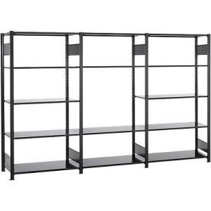 Steckregal Set Schulte Lagertechnik MULTIplus 150, 1 x Grundregal & 2 x Anbauregal, 14 höhenverstellbare Fachböden, B 3000 x T 500 x H 2000 mm, Stahl, schwarz Steckregal Set Schulte Lagertechnik MULTIplus 150, 1 x Grundregal & 2 x Anbauregal, 14 höhenverstellbare Fachböden, B 3000 x T 500 x H 2000 mm, Stahl, schwarz