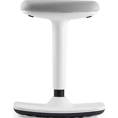 Steh-Sitz-Hocker Dauphin to-swift work, H 500-750 mm, Tellerfuß, mit Wippfunktion, weiß