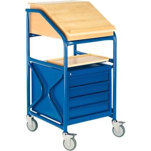 Stehpult mit Schubladenschrank, 1300 x 620 x 670 mm Stehpult mit Schubladenschrank, 1300 x 620 x 670 mm