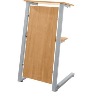 Stehpult SSI Schäfer, Stahlrohr/Spanplatte, B 590 x T 620 x H 1120/1060 mm, Buche Stehpult SSI Schäfer, Stahlrohr/Spanplatte, B 590 x T 620 x H 1120/1060 mm, Buche