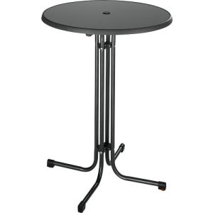Stehtisch Quickstep mit Sonnenschirmöffnung, desinfektionsmittelbeständig, Ø 850 mm, anthrazit Stehtisch Quickstep mit Sonnenschirmöffnung, desinfektionsmittelbeständig, Ø 850 mm, anthrazit