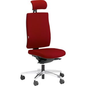 Steifensand Bürostuhl CETO CT2450, Synchronmechanik, ohne Armlehnen, Membransitz, mit Nackenstütze, rot Steifensand Bürostuhl CETO CT2450, Synchronmechanik, ohne Armlehnen, Membransitz, mit Nackenstütze, rot