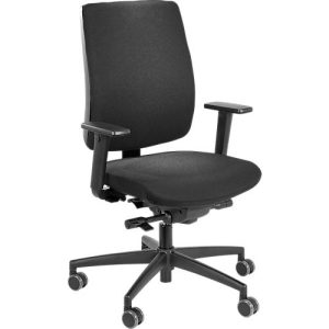 Steifensand Bürostuhl Ceto CT40, Synchronmechanik, mit Armlehnen, Flachsitz, schwarz Steifensand Bürostuhl Ceto CT40, Synchronmechanik, mit Armlehnen, Flachsitz, schwarz