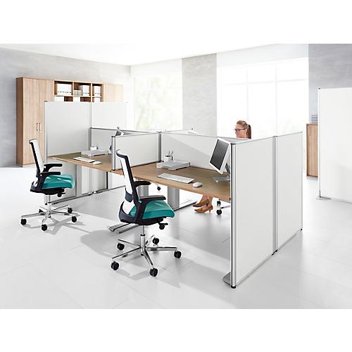 Stellwand Schallschutz System 40, Akustik- & Sichtschutz, B 1200 x H 1600 mm, weiß