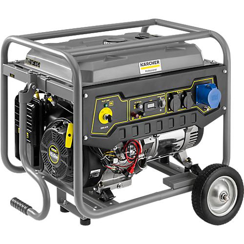 Stromerzeuger Kärcher® PGG 6/1, Benzinbetrieb, mobil, 5 kW, 25 l, bis 10 h, 74 dB, Spannungsregler, Ölmangel- & Überlastschutz, Elektrostartregler