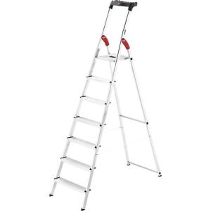 Stufen-Stehleiter Hailo L60 StandardLine, EN 131, mit Multifunktionsschale & Gelenkschutz, bis 150 kg, 7 Stufen Stufen-Stehleiter Hailo L60 StandardLine, EN 131, mit Multifunktionsschale & Gelenkschutz, bis 150 kg, 7 Stufen