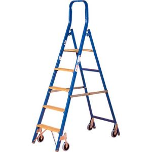 Stufenstehleiter Multicolor, einseitig besteigbar, 5 Stufen