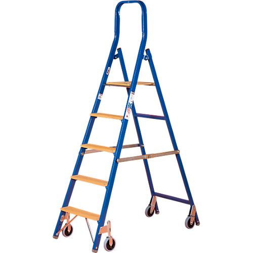 Stufenstehleiter Multicolor, einseitig besteigbar, 5 Stufen