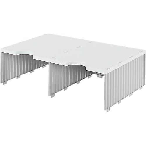 styro® Sortierstation styrodoc Jumbo, DIN C4, 1 Etage/2-reihig/2 Fächer, grau