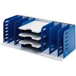 styro® Sortierstation Styrorac, 8 Trennwände + 3 Tablare, flexible Aufteilung, blau styro® Sortierstation Styrorac, 8 Trennwände + 3 Tablare, flexible Aufteilung, blau