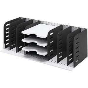 styro® Sortierstation Styrorac, 8 Trennwände + 3 Tablare, flexible Aufteilung, schwarz styro® Sortierstation Styrorac, 8 Trennwände + 3 Tablare, flexible Aufteilung, schwarz