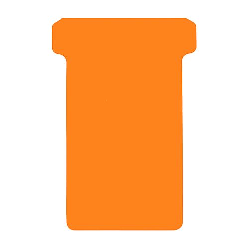 T-Steckkarten, Format 2, B 48 x H 85 mm, für Plantafelelemente 63/48 mm, beschriftbar, FSC®-zertifiziertes Papier, orange, 100 Stück