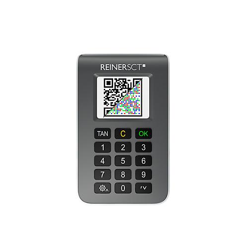 TAN Generator REINERSCT tanJack photo QR, für Sm@rtTAN photo & chipTAN QR, bis 5 Jahre Batterielaufzeit, grau