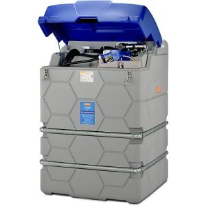 Tankanlage CEMO CUBE Outdoor Basic für AdBlue®, 6 m Schlauch, Winterpaket, B 1200 x T 1150 x H 1800 mm, 1500 l Volumen Tankanlage CEMO CUBE Outdoor Basic für AdBlue®, 6 m Schlauch, Winterpaket, B 1200 x T 1150 x H 1800 mm, 1500 l Volumen
