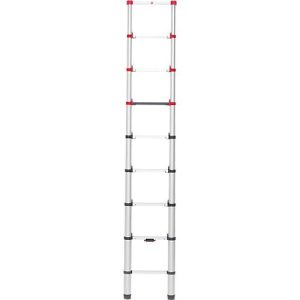 Teleskopleiter Hailo T80 FlexLine, EN 131-6, höhenverstellbar, Einhand-Entriegelung, bis 150 kg, 9 Sprossen Teleskopleiter Hailo T80 FlexLine, EN 131-6, höhenverstellbar, Einhand-Entriegelung, bis 150 kg, 9 Sprossen