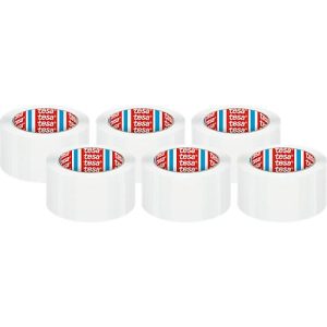 tesa Verpackungsklebeband tesapack® 4195, PP-Folie, L 66 m x B 50 mm, weiß, 6 Rollen tesa Verpackungsklebeband tesapack® 4195, PP-Folie, L 66 m x B 50 mm, weiß, 6 Rollen