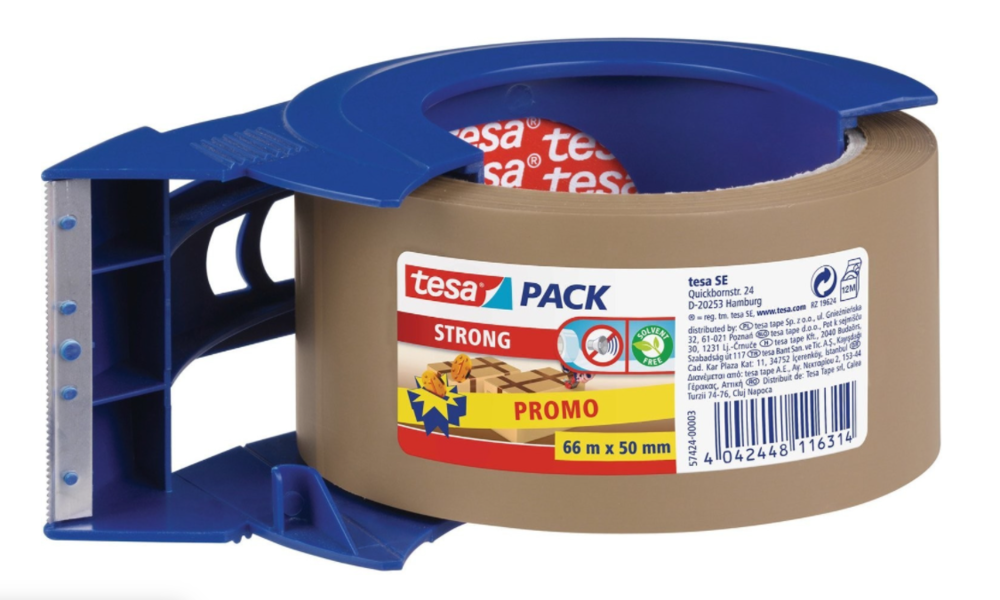 TESA Paketklebeband 66 m x 50 mm mit Abroller