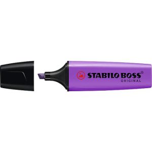 Textmarker STABILO® BOSS Original, Keilspitze, lichtbeständig, schnell trocknend, lavendel, 10 Stück