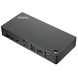 ThinkPad Universal USB-C-Dockingstation Lenovo, 2 x DP/1 x HDMI, diverse USB-Anschlüsse, LAN, B 171 x T 80 x H 37,5 mm, schwarz ThinkPad Universal USB-C-Dockingstation Lenovo, 2 x DP/1 x HDMI, diverse USB-Anschlüsse, LAN, B 171 x T 80 x H 37,5 mm, schwarz