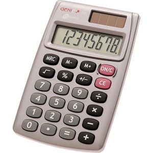 Tischrechner Genie 510, mit 8-stelligem Display, Solar- und Batteriebetrieb Tischrechner Genie 510, mit 8-stelligem Display, Solar- und Batteriebetrieb