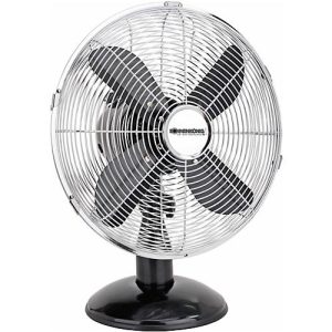 Tischventilator Metal Black 12′, 35 W, 3 Geschwindigkeiten, schwenkbar, Schwarz/Chrom Tischventilator Metal Black 12′, 35 W, 3 Geschwindigkeiten, schwenkbar, Schwarz/Chrom