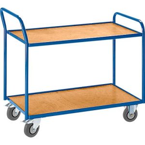 Tischwagen, gekröpfter Schiebebügel, 2 Etagen