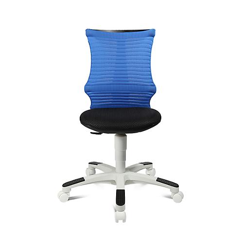 Topstar Kinderdrehstuhl S´neaker, ohne Armlehnen, Muldensitz, 3D-Netz-Rückenlehne, blau/schwarz/weiß