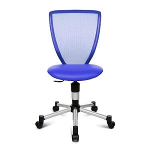 Topstar Kinderdrehstuhl Titan Junior, ohne Armlehnen, Muldensitz, Netzrücken, blau/alusilber Topstar Kinderdrehstuhl Titan Junior, ohne Armlehnen, Muldensitz, Netzrücken, blau/alusilber