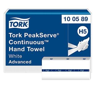 Tork® Papierhandtücher PeakServe® Endlos™ H5 100589, 1-lagig, geprägt, FSC®-Papier, 12 Pack á 270 Blatt (3240 Tücher), weiß