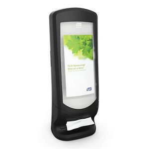 Tork® Serviettenspender Xpressnap Fit® 272211, Einzelblattausgabe, Stand-/Wandbefestigung, L 235 x B 235 x H 622 mm, Kunststoff, schwarz Tork® Serviettenspender Xpressnap Fit® 272211, Einzelblattausgabe, Stand-/Wandbefestigung, L 235 x B 235 x H 622 mm, Kunststoff, schwarz
