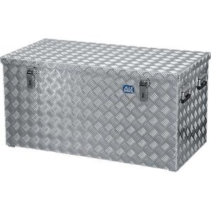 Transportkiste, Aluminium-Riffelblech mit Gasdruckdämpfer, 250 l Transportkiste, Aluminium-Riffelblech mit Gasdruckdämpfer, 250 l