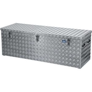 Transportkiste, Aluminium-Riffelblech mit Gasdruckdämpfer, 375 l Transportkiste, Aluminium-Riffelblech mit Gasdruckdämpfer, 375 l