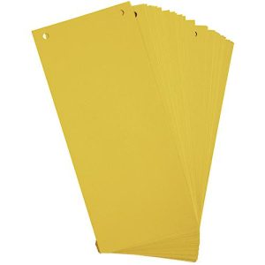 Trennstreifen Exacompta Forever, rechteckig, 2-fach Lochung, B 240 x H 105 mm, Blauer Engel, Recycling-Kraftkarton, gelb, 100 Stück Trennstreifen Exacompta Forever, rechteckig, 2-fach Lochung, B 240 x H 105 mm, Blauer Engel, Recycling-Kraftkarton, gelb, 100 Stück