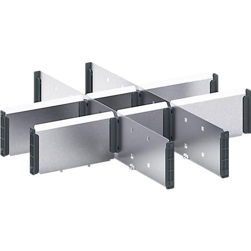 Trennwände bott verso, für Schubladen, für Fronthöhe 100/125 mm, B 525 x T 550 x H 77 mm, Stahlblech