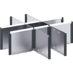 Trennwände bott verso, für Schubladen, für Fronthöhe 175 mm, B 525 x T 550 x H 30 mm, Stahlblech Trennwände bott verso, für Schubladen, für Fronthöhe 175 mm, B 525 x T 550 x H 30 mm, Stahlblech