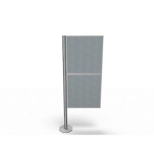 Trennwand Silent Office, 2 Elemente, H 1470 mm, hellgrau Trennwand Silent Office, 2 Elemente, H 1470 mm, hellgrau
